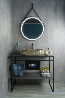 Раковина Gid Mnc186 54423 накладная под камень глянцевая 56x42x14