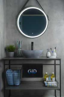 Раковина Gid Mnc331 54430 накладная под камень глянцевая 41x34x15