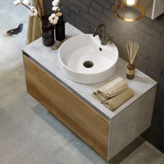 Подвесная тумба под раковину Aqwella Mobi MOB0110BS+MOB0710DB 100 см