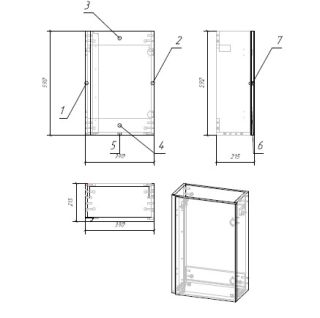 Тумба под раковину Cersanit MODUO подвесная 40 белая SB-SZ-MOD-MO40/Wh 40 см