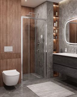 Душевая дверь CEZARES MOLVENO-BF-3-90-C-Cr-IV хром