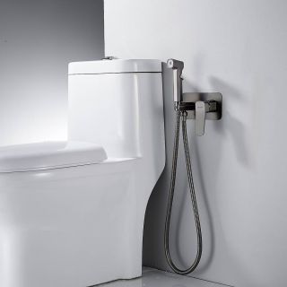 Гигиенический душ со смесителем Shevanik S9905T оружейная сталь