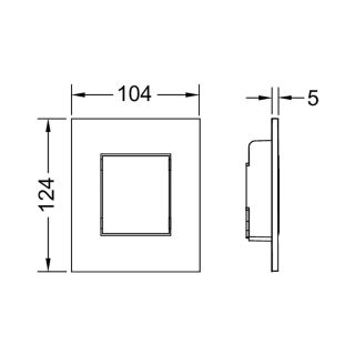 Панель смыва для писсуара с картриджем TECE TECEnow 9242406 чёрный матовый