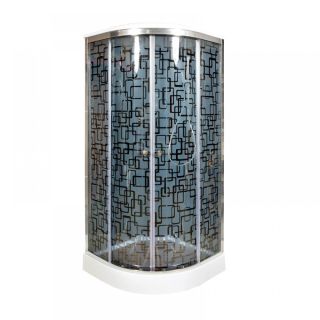 Душевая кабина Deto BМ1510 с гм. и эл. BLACK 100х100х220 см