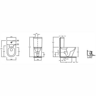 Чаша напольного унитаза  Jacob Delafon Rodin+ UJAB102-00