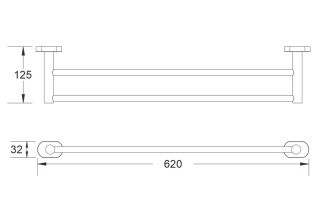 Полотенцедержатель Shevanik SG5127H чёрный
