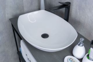 Раковина Gid N9137 51177 накладная белая 56x40x16