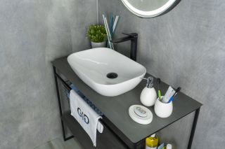 Раковина Gid N9447 51157 накладная белая 51x34x13