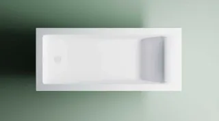 Ванна из искусственного камня Astra-Form Нейт 01010041+08010053 170x70 см с щелевым переливом донный клапан белый глянец