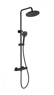 Душевая стойка Wonzon & Woghand Capsule WW-B3031-A-MB с термостатом чёрный матовый