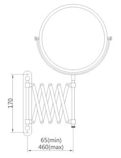 Зеркало косметическое Haiba HB6406 хром