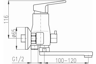 Смеситель для ванны Rav Slezak Victoria VI251.5 хром