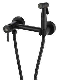 Гигиенический душ со смесителем РМС SUS129BL-5-2 чёрный