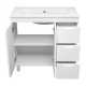 Напольная тумба под раковину Misty Оптима 90 см П-Опт-07090-011П3Я белый