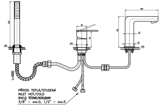 Смеситель на борт ванны Rav Slezak Loira LR565.5YZ золото