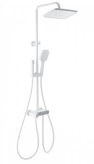 Душевая стойка Wonzon & Woghand Muse Corno WW-B3112-MW с термостатом белый матовый