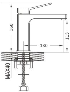 Смеситель для раковины Shevanik S9901 хром