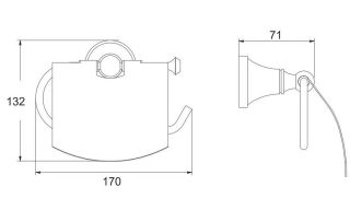 Держатель для туалетной бумаги Rose RG1905T пепельный
