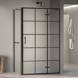 Душевой уголок RGW PA-77-1B R (PA-07B R + Z-060-2B + держатель O-204B) 410877120-084R 120x100см чёрный