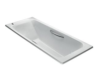 Чугунная ванна Jacob Delafon PARALLEL E2949-00 с отверстиями для ручек 150x70