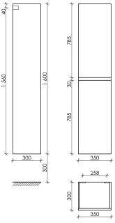 Пенал подвесной Sancos Urban PUR35EG 35см дуб галифакс натуральный