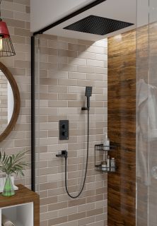 Душевая система Timo Petruma SX-5019/03SM с термостатом чёрный