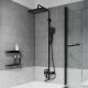 Душевая система с тропическим душем IDDIS Parker PARBL3Fi06 чёрный матовый