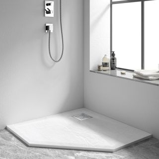 Поддон из камня Vincea VST-4SP9090W, 900*900, белый матовый