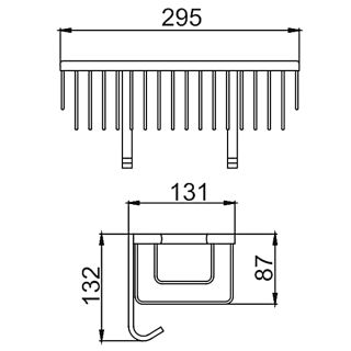 Полочка для ванной Frap F351-26 хром