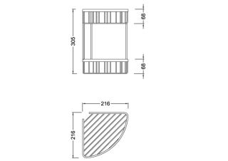 Полка угловая двойная Timo Saona 13082/00 хром