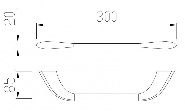 Полотенцедержатель ABBER Nord AA1551B 30см чёрный матовый