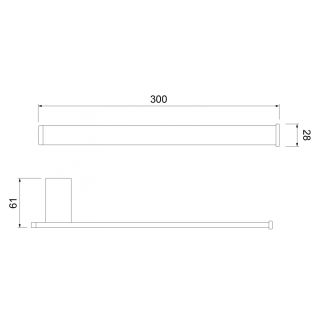 Полотенцедержатель Timo Torne 43050/03 чёрный матовый