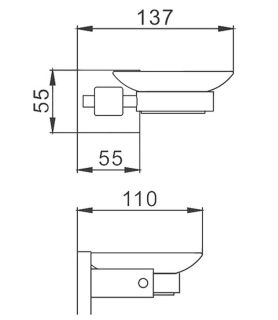Мыльница Haiba HB8902 чёрный матовый