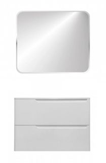 Подвесная тумба с раковиной Kare Luxe ФР-00015243 90см два ящика белый