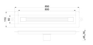 Душевой лоток Boheme B&T Infinity 981-80-G 80см золото