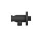Угловой соединительный элемент с держателем лейки WHITECROSS Y1005BL чёрный матовый