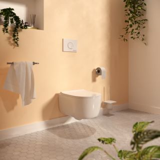 Кнопка смыва Berges Novum soft touch белый 040024