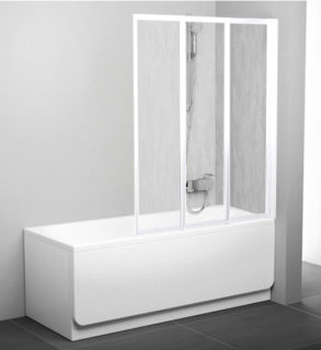 Шторка на ванну Ravak Supernova VS3 115 795S010041 Rain профиль белый