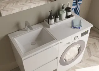 Раковина над стиральной машиной Эстет Dallas silk ФР-00014929 Л 115см белый