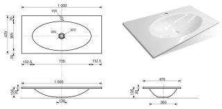 Раковина Эстет Мальта Люкс ФР-00006322 100см белый