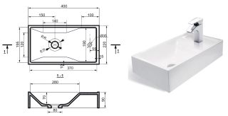 Подвесная раковина Эстет Мини ФР-00000787 40см белый