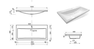 Раковина Эстет Монако ФР-00002726 100см белый