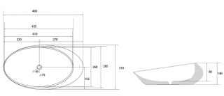 Раковина ABBER Bequem AC2107MB 49см чёрный матовый