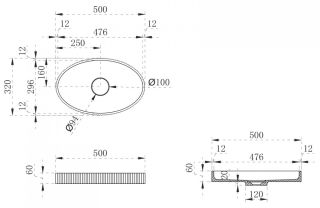 Раковина ABBER Stein 50см белый AS2603