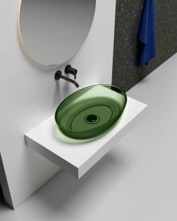 Раковина ABBER Kristall AT2801Emerald 60см зелёный