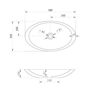 Раковина ABBER Kristall AT2810Koralle 50см розовый