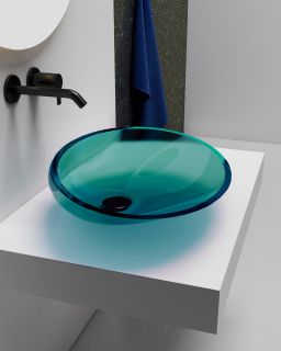 Раковина ABBER Kristall AT2812Aquamarin 53см бирюзовый