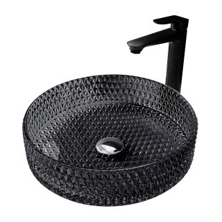 Раковина стеклянная ABBER Glas AK2301B 40см чёрный