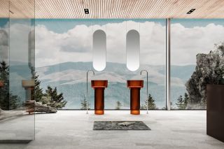 Напольная раковина ABBER Kristall 45x90см коричневый AT2702Opal