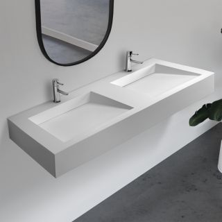 Подвесная раковина ABBER Stein AS2643-1.2 двойная 121см белый матовый